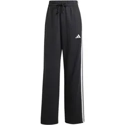 ADIDAS Damen Hose Essentials 3-Streifen Open Hem French Terry, Größe L in Schwarz Schwarz