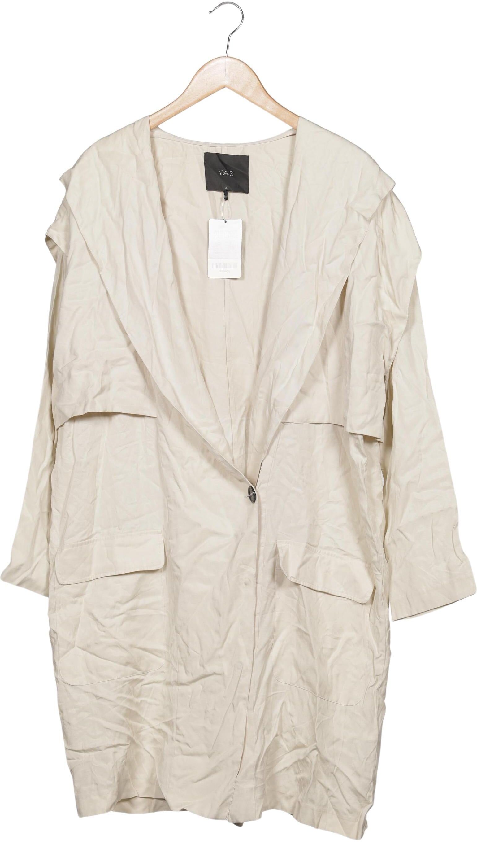 YAS Damen Mantel, Beige, Gr. EU 42, Lyocell - Second Hand