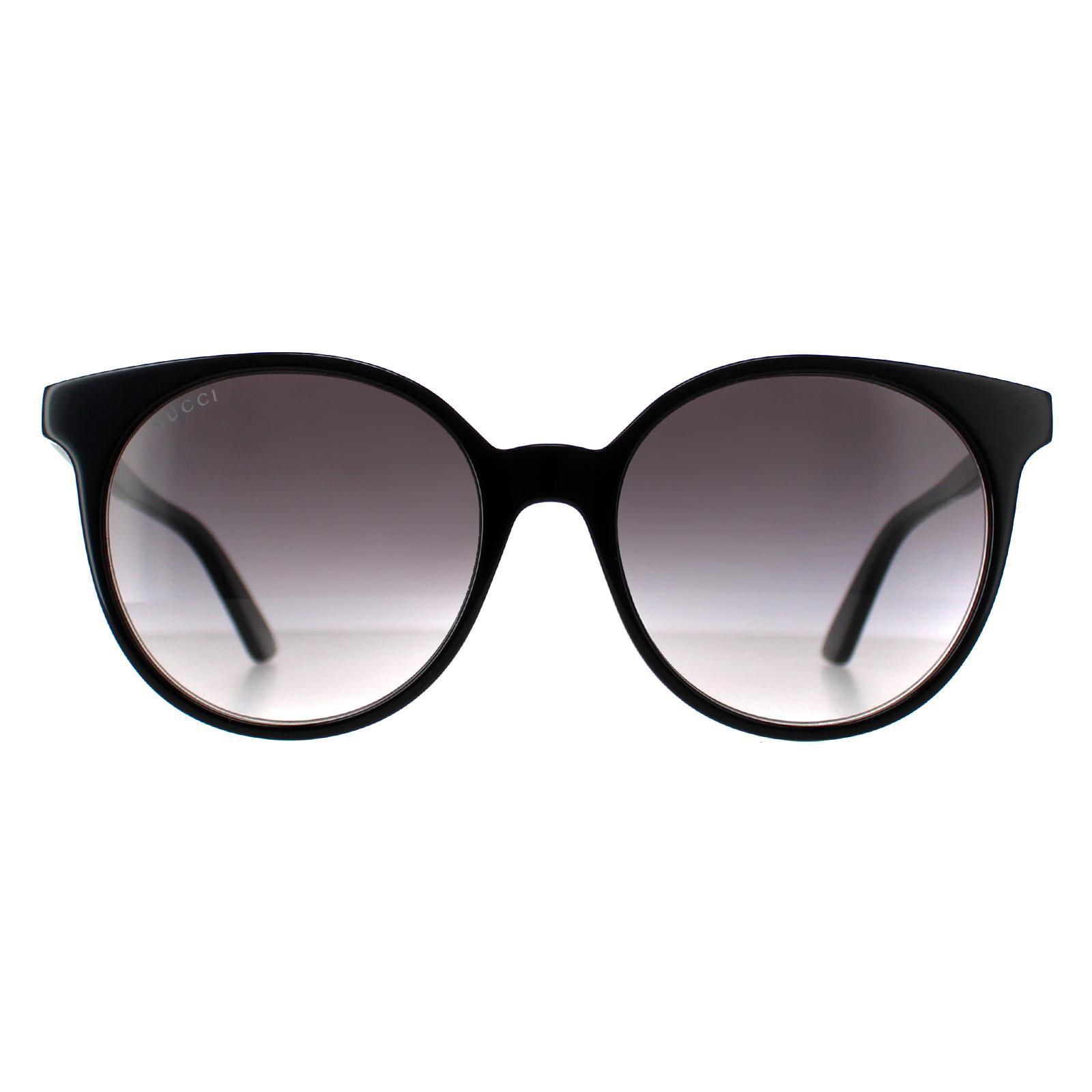 Gucci Runde Damen Schwarz Grau Verlauf GG0488S
