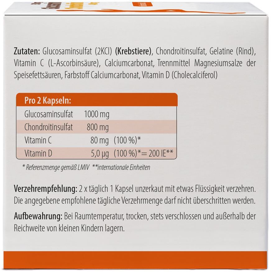 Velag Pharma Glucosamin 500 mg+Chondroitin 400 mg Kapseln 270 St