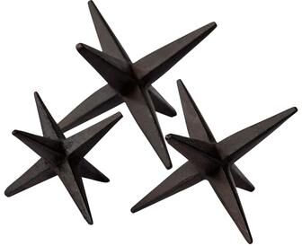 Mercana Rhea Dark Brown Cast Iron Jacks, Set of 3 - 5.1L x 5.1W x 3.9H