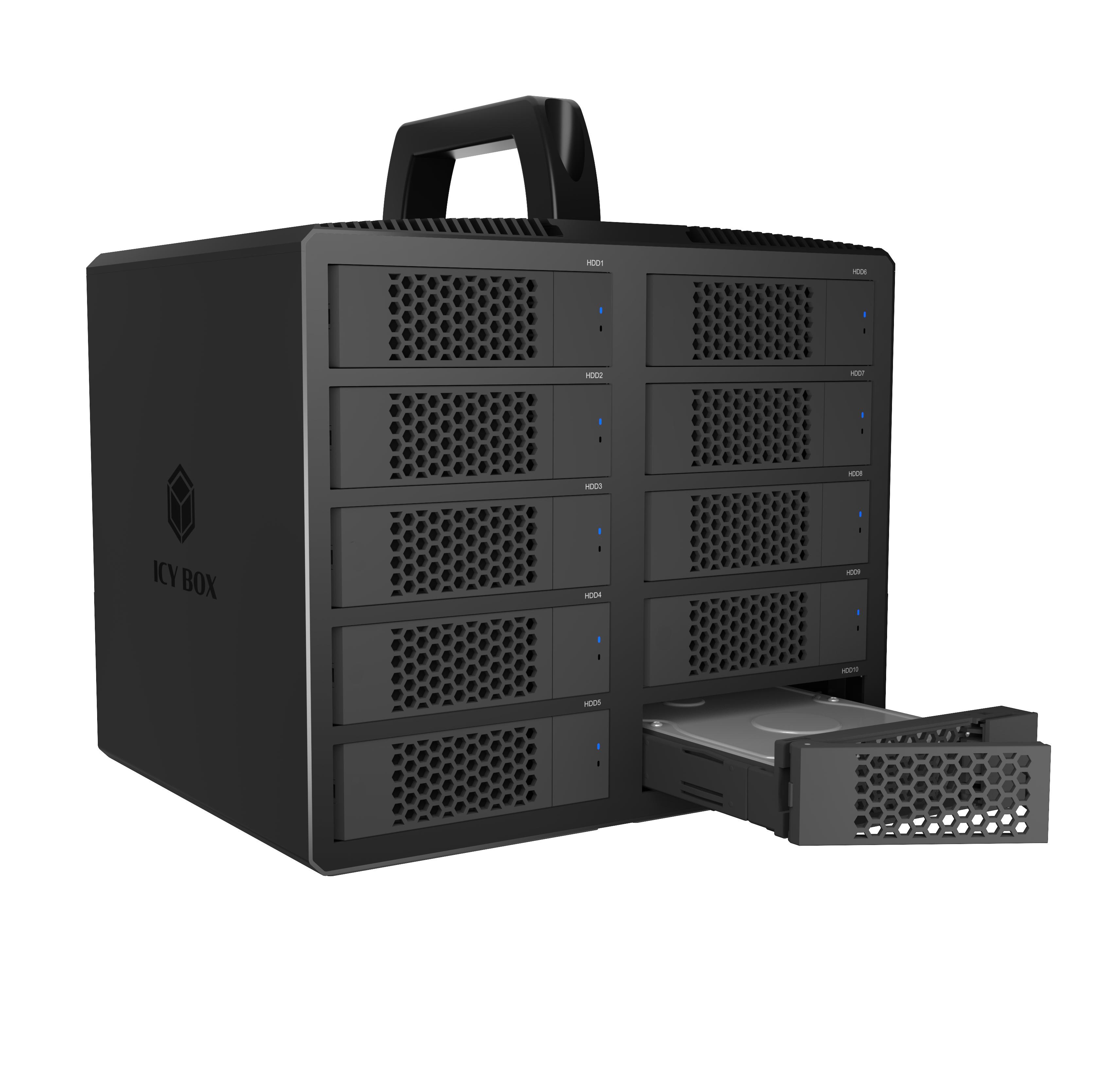 Raid Sonic RaidSonic Diamond Case 3710 10-Bay Gehäuse für 2,5"/3,5" SATA HDD/SSD IB-3710-C31