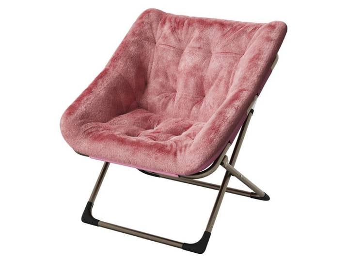 Fauteuil Lounge Pliable – Grand Confort Assise Moelleuse Cadre Métal Pieds Dorés