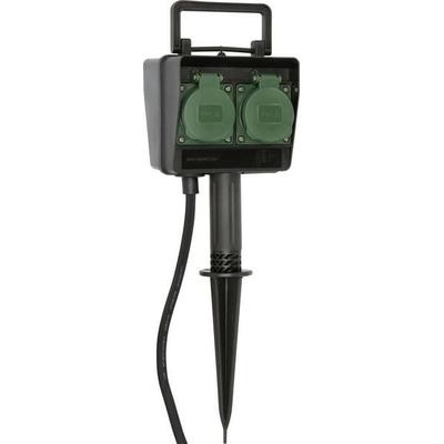 Brennenstuhl 1154440 Gartensteckdose 4fach Schwarz