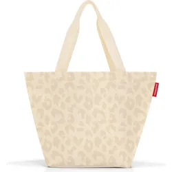 Shopper Tasche M mit Flecken, beige, aus recyceltem Material