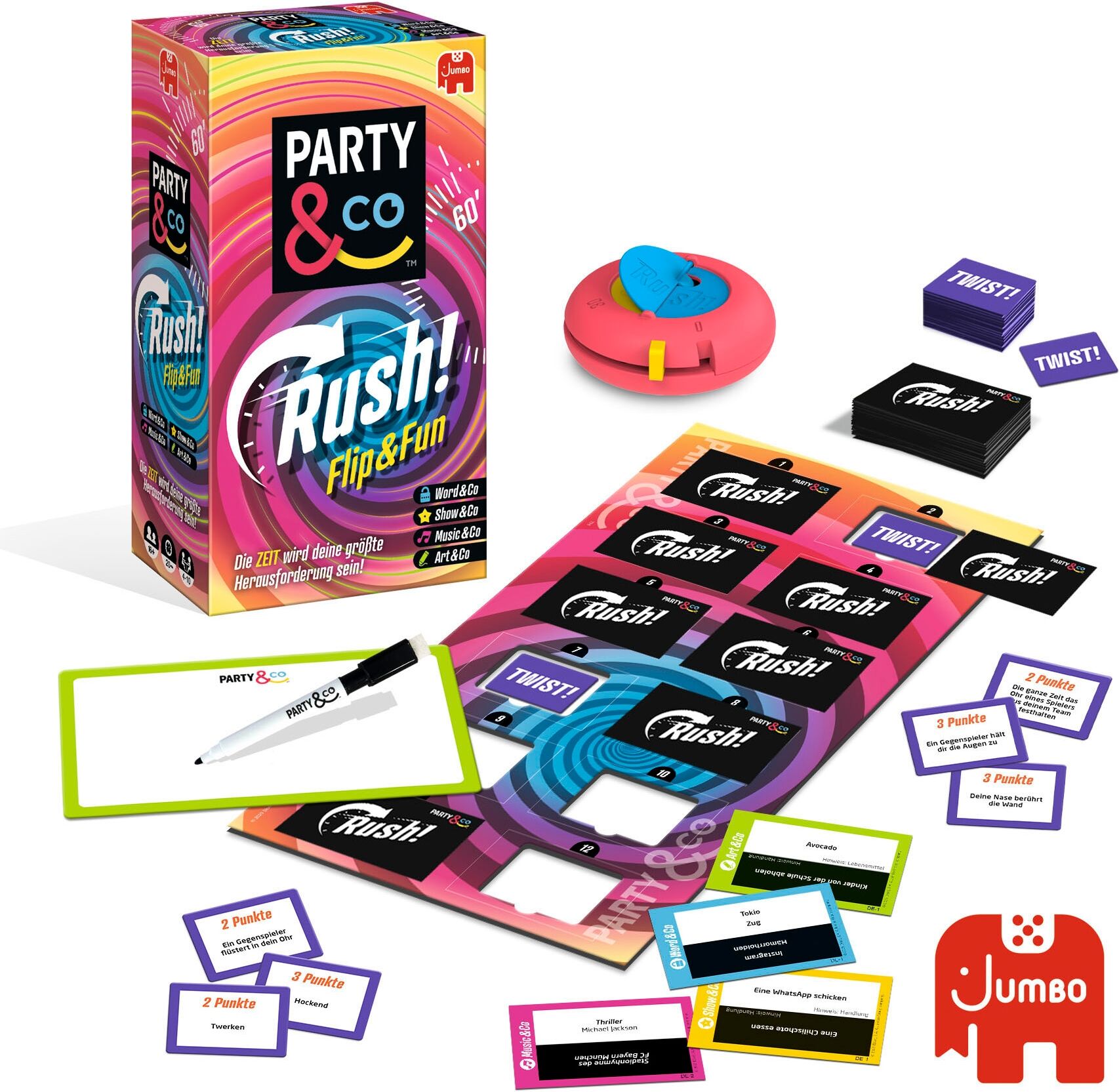 Spiel JUMBO "Party & Co Rush", bunt, Spiele, Kinder, Spiel