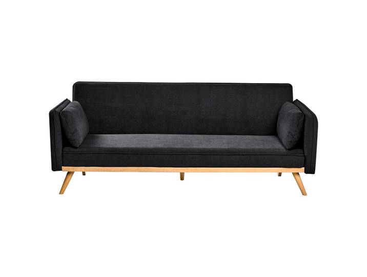 SCHLAFSOFA Stoff Schwarz Asaa