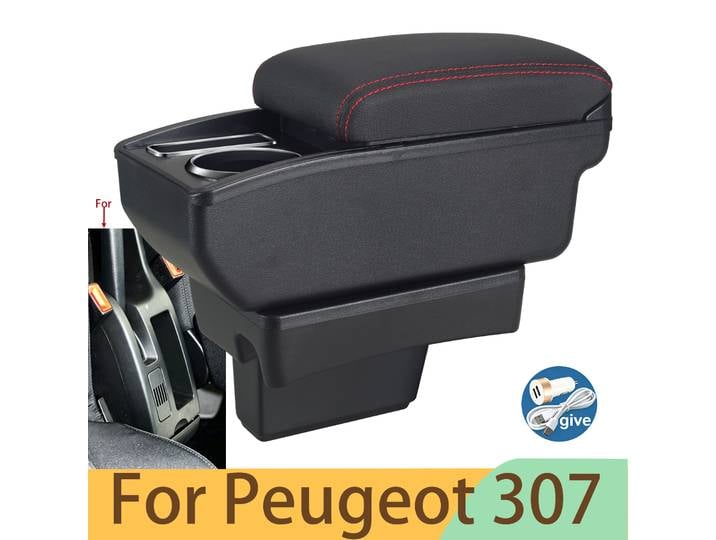 Boîte d'accoudoir pour Peugeot 307, boîte de rangement pour accoudoir de voiture Peugeot 307 CC Cabriolet, accessoires de voiture dédiés pour la rénovation intérieure