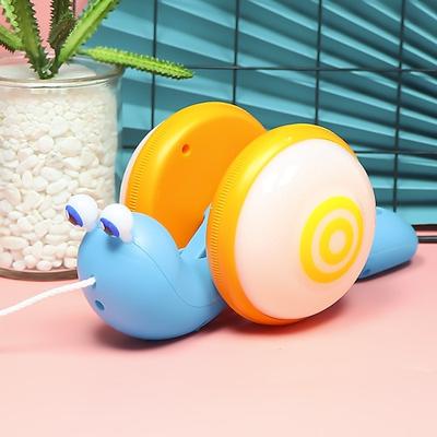 Krabbelnde Cartoon-Schnecke als Babyspielzeug mit Licht und Musik, interaktives Spielzeug für Kinder, lustiges bewegliches Spielzeug für Kinder