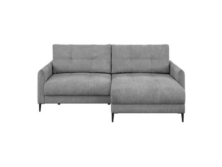 Ecksofa Polis Webstoff grau, 221x142cm
