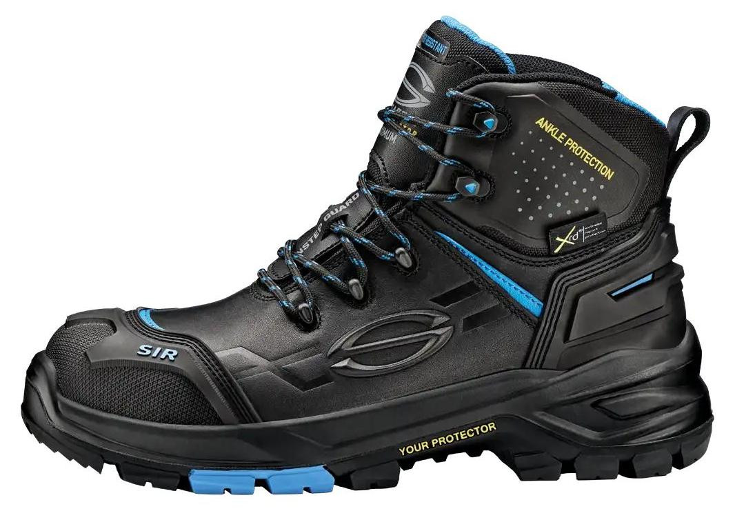 Sir Safety Level Up S7S veiligheidsschoenen voor heren, zwart leer, maat 41