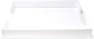 Vivience "Rectangle Acrylic Serving Tray with Gold Sides, 17.75""L x 11.75""W"