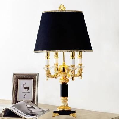 Uplifted Finds High Quality Luxury Black Crystal LED Table Lamp Modern Bedside Light For Bedroom Living Room black Shades