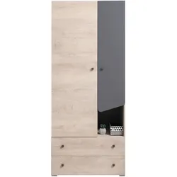 DREHTÜRENSCHRANK RAVENNA 80/190/50cm 2-türig Eichefarben