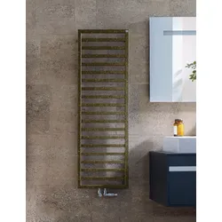 Zehnder Design-Heizkörper Quaro Mixbetrieb, Bronze, 1433x30x450 mm, spritzwassergeschützt IP44