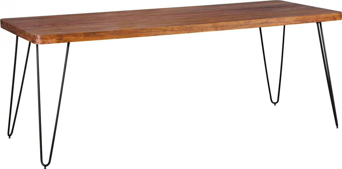 Wohnling Eettafel BAGLI, massief sheeshamhout, donkerbruin, B/D/H: 200 x 80 x 76 cm