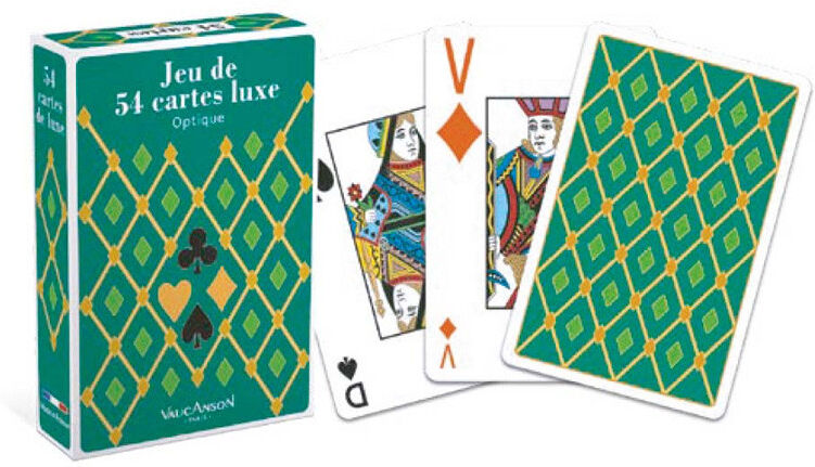 Jeu de 54 cartes senior "vert" (optique) - Sentosphère