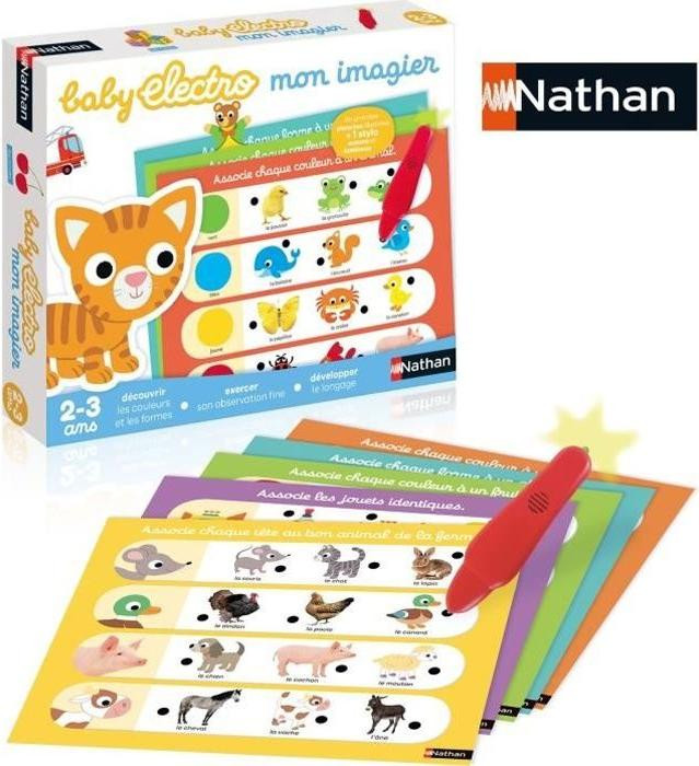 Nathan Baby Electro Elektronisch leerspeelgoed, wit, multicolor, voor kinderen vanaf 24 maanden