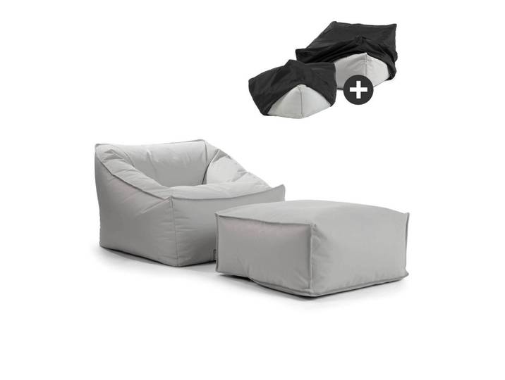 OUTDOOR SITZSACK Der Sunnyboy mit Hocker