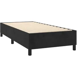 Décoshop26 - Lattenrost auf Beinen Bettgestell 90 x 190 cm schwarzer Samtbezug TDL0206972
