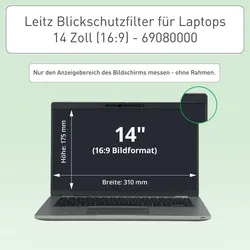 LEITZ Display-Blickschutzfolie für 35,6 cm (14,0 Zoll)
