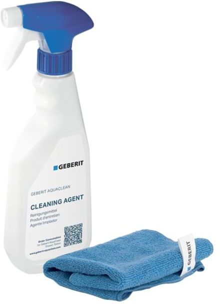 Geberit AquaClean Reinigungsset 242547001 Reinigungsmittel 500 ml und Tuch, umweltfreundlich