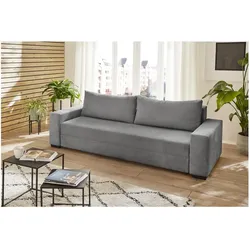 Sun garden, Sofa + Bettsofa, Trier Schlafsofa 240x95x74 cm mit Stauraumfunktion und Kissen