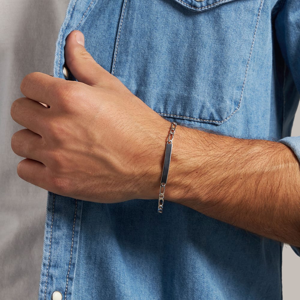 Gourmette Cleor En Argent 925/1000 Homme