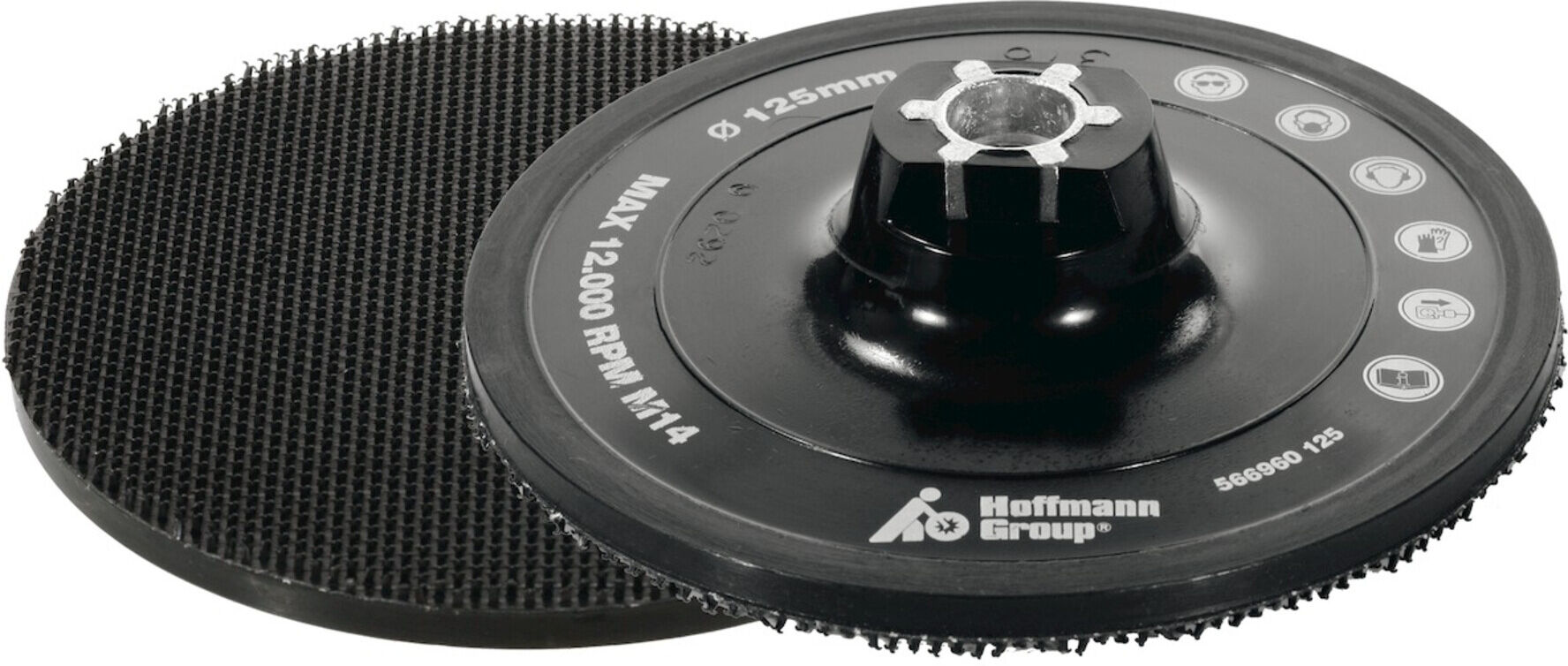 HOLEX Klett-Schleifteller mit Gewinde M 14 178 mm (566960 178)