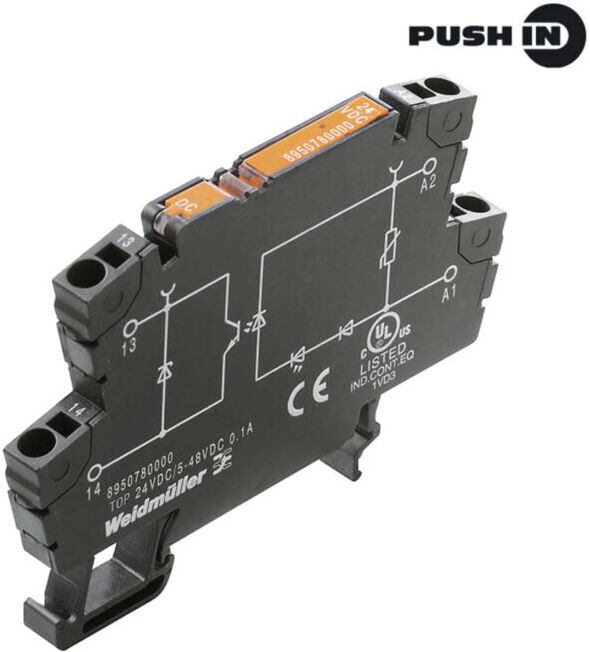 Weidmüller Relais à semi-conducteurs 5-48VDC 500mA TOP 24VDC/48VDC 0,5A (0781209)