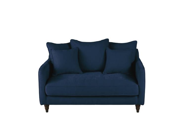2-Sitzer-Sofa mit Stoffbezug, nachtblau