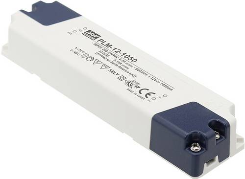 Mean Well PLM-12-500 LED-Treiber Konstantstrom 12W 0.5A 15 - 24 V/DC Möbelzulassung, Überlastschutz 1St.