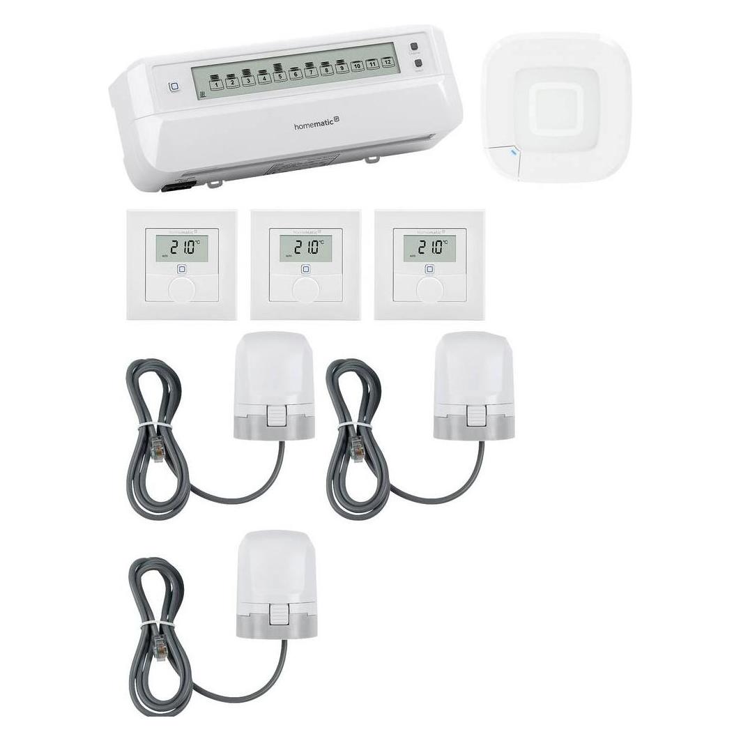 Homematic IP Starterkit Fussbodenheizung (161314A0+153621A0+3x153309A0+3x156669A0)