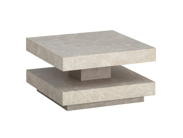 Livetastic Couchtisch, Sand, quadratisch, Sockel, 60x34x60 cm, einfacher Aufbau, Wohnzimmer, Wohnzimmertische, Couchtische