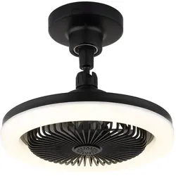 Globo Deckenventilator Lidea Kunststoff Schwarz