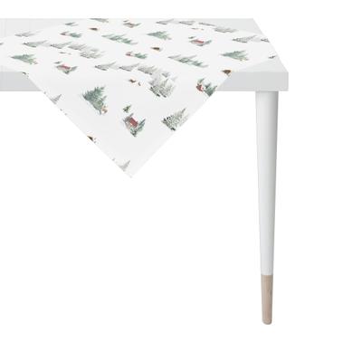 Mitteldecke APELT "8105", weiß (weiß, grün), B:88cm L:88cm, Baumwollmischung, Tischdecken, Mitteldecke, in verschiedenen Größen erhältlich