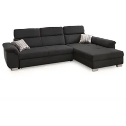 Ecksofa mit Funktion Landshut Stoff Grau Anthrazit