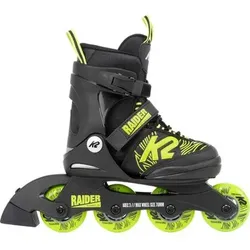 K2 Kinder Inlineskates RAIDER black_lime, Größe 29-34 in Schwarz Schwarz
