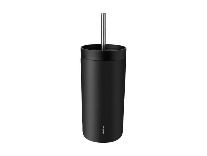 Stelton Mug isotherme To Go Sip avec paille 0,4 L Soft black