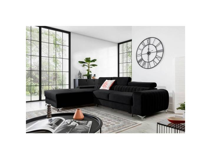 ECKSOFA Grayson Schwarz S: 205x278 cm