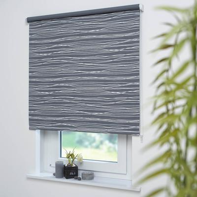 Seitenzugrollo LIEDECO "Dekor Sahara" Gr. 4, grau (sahara, grau), B:102cm H:180cm, Polyester, Rollos, Seitenzugrollo