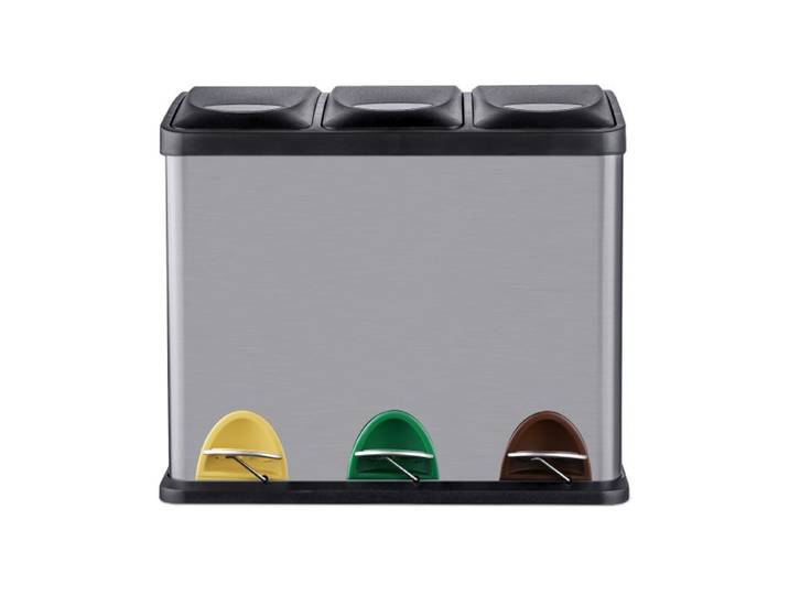 Relaxdays Mülleimer für Küche 3 x 8 l