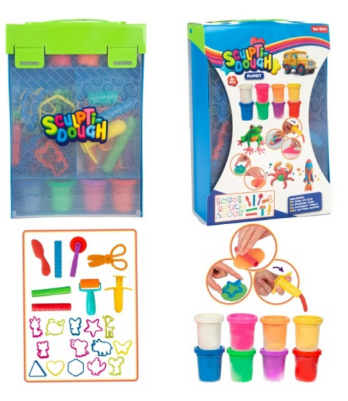 Play-Doh Koffer 47713A met 8 kleuren klei van 55 gram per stuk