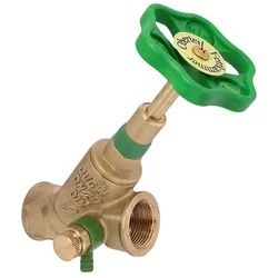 KFR Ventil 1 1/2` Schrägsitzventil mit Entleerung + steigende Spindel