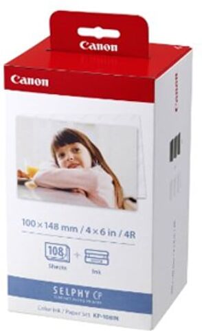 Canon KP-108IN Tinteiro cores + 108 folhas de papel fotográfico 148 X 100mm ( 9585A001)