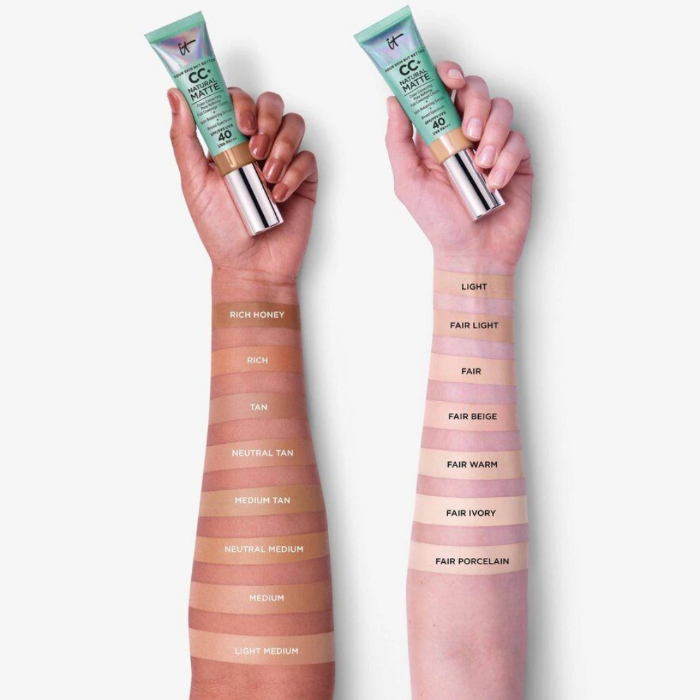 iT Cosmetics Your Skin But Better CC+ Natural Matte SPF40 PA+++ 32mL Tan SPF40
