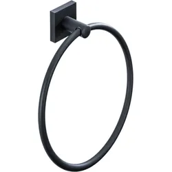 Bravat Quaruna Handtuchring 753499 schwarz matt, zum Kleben/Schrauben