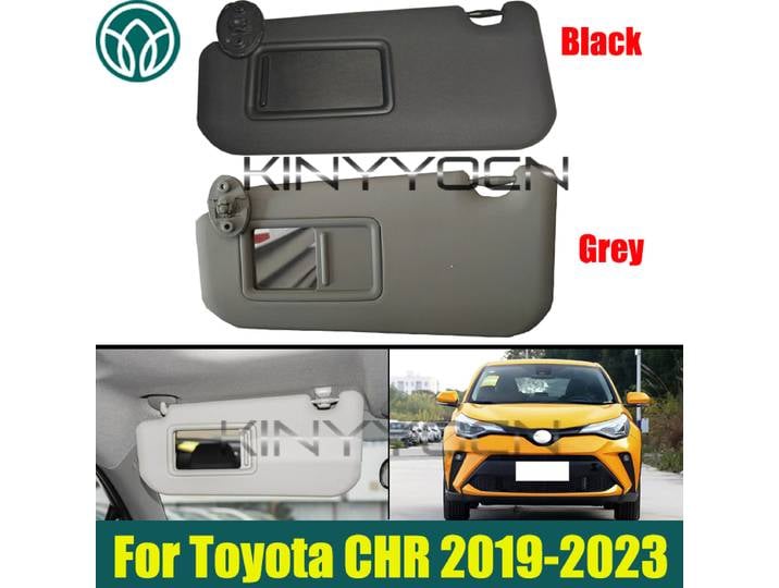Pare-soleil noir ou gris pour Toyota CHR C-HR 2019-2023, pare-soleil latéral avec miroir, pare-soleil de protection