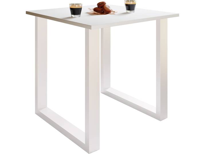 Esstisch VCM Premium Holz Esstisch Küchentisch Xona U 80x50 , weiß (weiß, weiß), B:80cm T:50cm, Tische, Esstisch