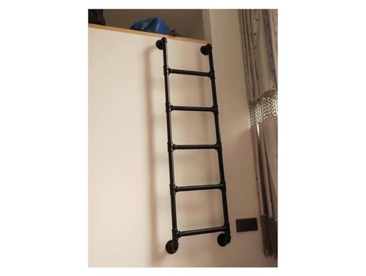 QSVPWNCBN Bettleiter, Etagenbettleiter, Hochbett-Etagenleiter für den Innenraum von Wohnmobilen, Klettersicherheit (Farbe: Schwarz, Größe: 94 cm/37 Zoll/3,1 Fuß)